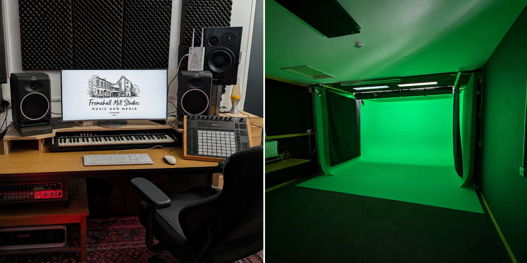 Music studio equipment close up